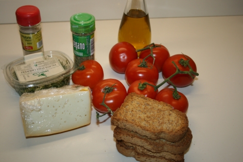 01. Ingredientes para tomates al horno crujientes