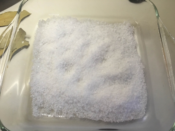 02. La sal para el carpaccio de salmón marinado en sus hierbas en blog de fitness para mujeres y blog de recetas fitness