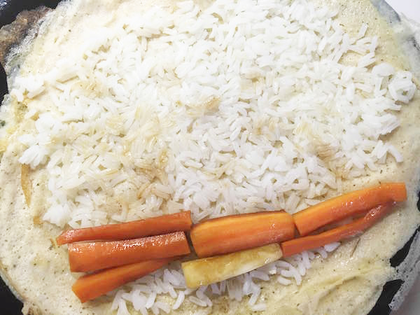 06. Montaje con verduras para el sushi de tortilla y atun en blog de fitness para mujeres y blog de recetas fitness