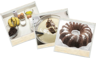 Corona de chocolate y platano en blog de recetas fitness