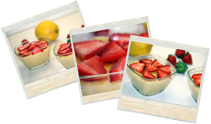 Crema de limon con fresas en blog de fitness