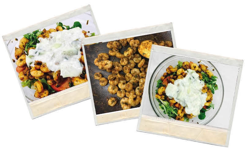 Ensalada de gambas al estilo griego en blog de recetas fitness